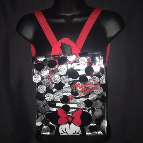 minnie mouse clear backpack